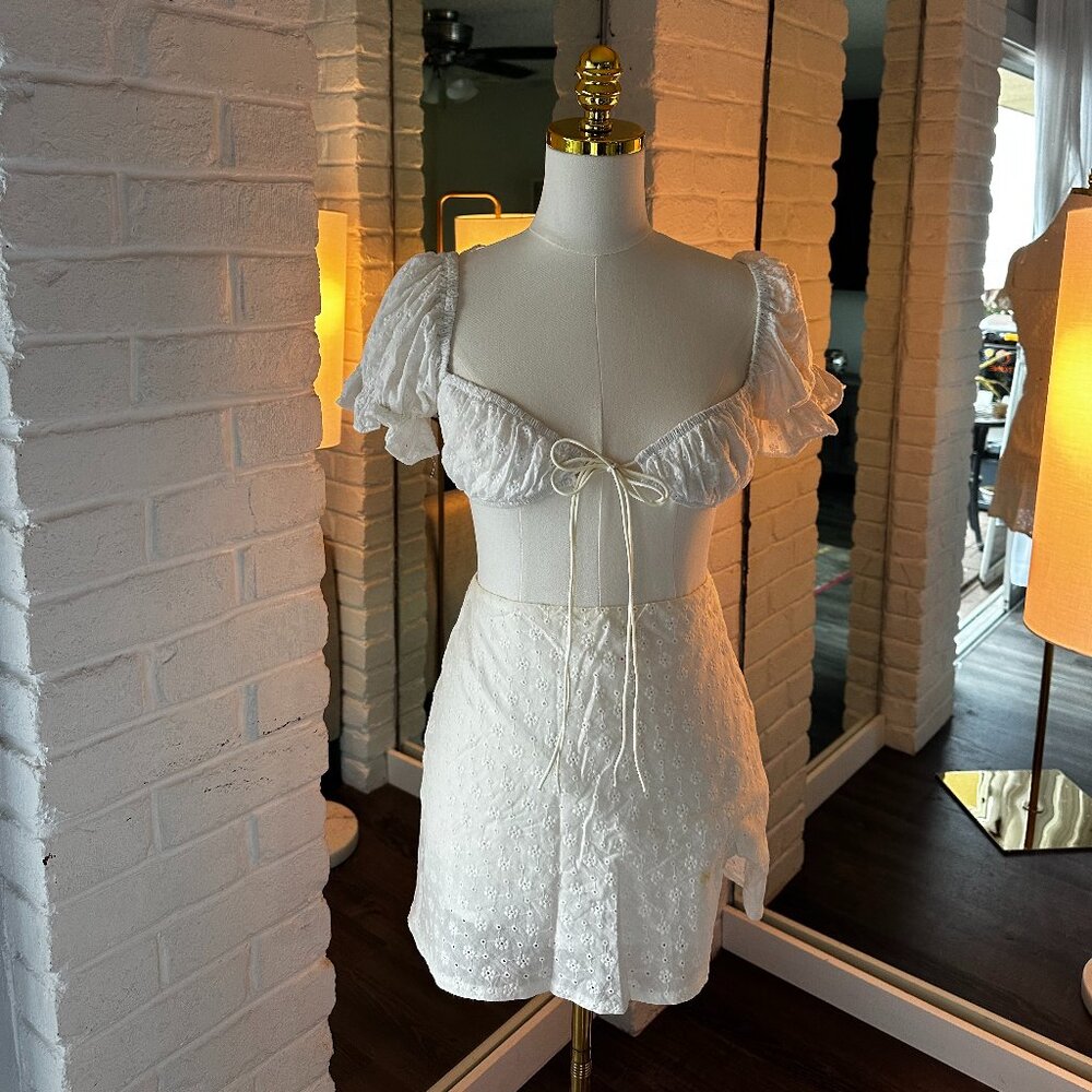 White Fox Skirt Set